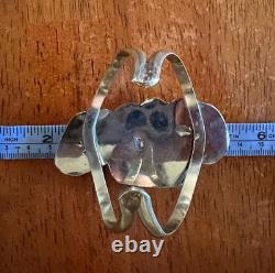 Native American Navajo Sterling Turquoise & Coral Sterling Silver Cuff Bracelet