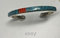 Native American Navajo Sterling Turquoise Cuff Bracelet