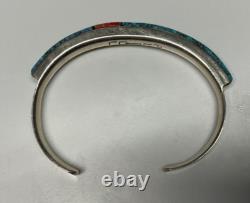 Native American Navajo Sterling Turquoise Cuff Bracelet