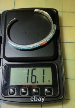 Native American Navajo Sterling Turquoise Cuff Bracelet