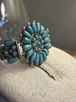 Native American Navajo, Sterling silver turquoise bracelet