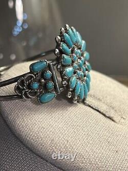 Native American Navajo, Sterling silver turquoise bracelet