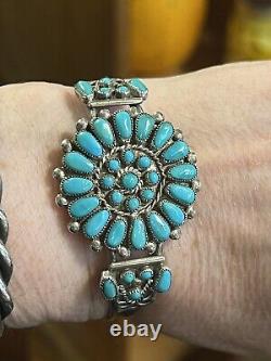 Native American Navajo, Sterling silver turquoise bracelet