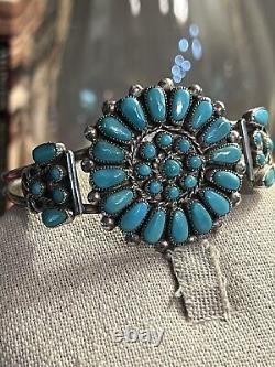 Native American Navajo, Sterling silver turquoise bracelet