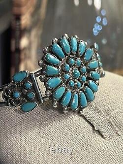 Native American Navajo, Sterling silver turquoise bracelet