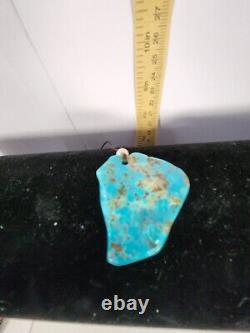 Native American Navajo TURQUOISE Stone, Chian Pendant