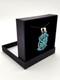 Native American Navajo Teardrop Turquoise Sterling Silver Cluster Pendant