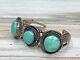 Native American Navajo Turquoise 3 Stone Cuff Bracelet