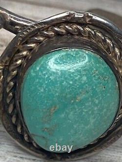 Native American Navajo Turquoise 3 Stone Cuff Bracelet