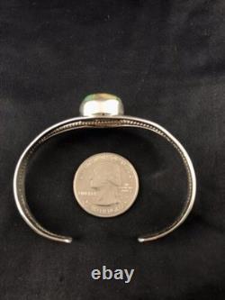 Native American Navajo Turquoise Bracelet Sterling Silver Handmade 4549