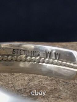 Native American Navajo Turquoise Bracelet Sterling Silver Handmade 4549