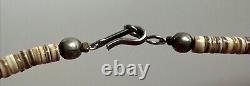 Native American Navajo Turquoise Dead Pawn Heishe Necklace 27 in. Nuggets 20mm