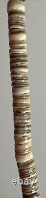Native American Navajo Turquoise Dead Pawn Heishe Necklace 27 in. Nuggets 20mm