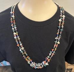 Native American Navajo Turquoise Heishi Beaded 2 Strand Necklace