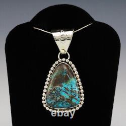 Native American Navajo Turquoise Pendant By Leonard & Raquel Hurley