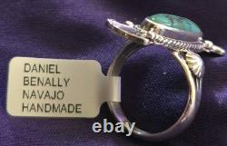 Native American Navajo Turquoise Ring Sz 7 By Daniel Benally