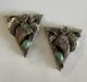 Native American Navajo Turquoise Sterling Silver Eagle Gold Scroll Collar Points