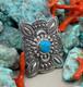 Native American Navajo Turquoise Sterling Silver Pendant