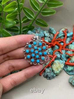 Native American Navajo Turquoise Sterling Silver Pendant