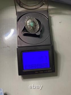 Native American Navajo Turquoise Sterling Silver Pendant