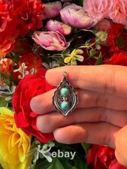 Native American Navajo Turquoise Sterling Silver Pendant jewelry