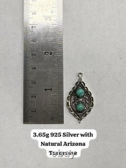 Native American Navajo Turquoise Sterling Silver Pendant jewelry