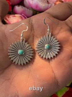 Native American Navajo Turquoise Sterling Silver earing jewelry