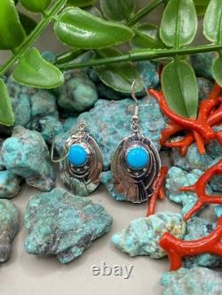 Native American Navajo Turquoise Sterling Silver earring