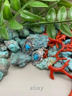Native American Navajo Turquoise Sterling Silver earring