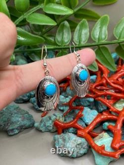 Native American Navajo Turquoise Sterling Silver earring