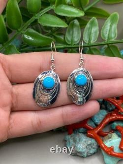 Native American Navajo Turquoise Sterling Silver earring