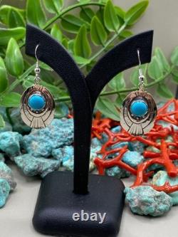 Native American Navajo Turquoise Sterling Silver earring