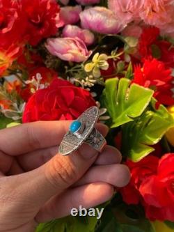 Native American Navajo Turquoise Sterling Silver ring jewelry