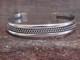 Native American Navajo Twisted Sterling Silver Bracelet By Elaine Tahe