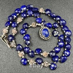 Native American Navajo VTG Lapis Lazuli 925 Silver 16 Choker Necklace 28.3g Native American Navajo VTG Lapis Lazuli 925 Silver 16 Choker Necklace 28.3g