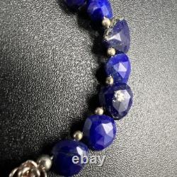 Native American Navajo VTG Lapis Lazuli 925 Silver 16 Choker Necklace 28.3g