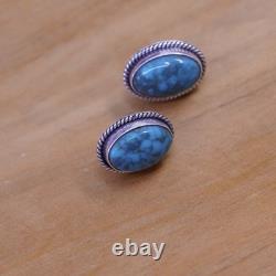 Native American Navajo William G Johnson Sterling silver earrings, 925 studs