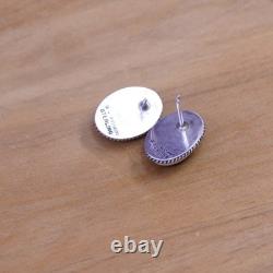 Native American Navajo William G Johnson Sterling silver earrings, 925 studs