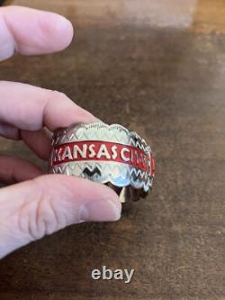 Native American Navajo Women Or Small Wrist Bracelet Kansas City Chiefs Cuff #A