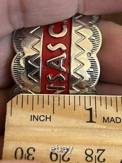 Native American Navajo Women Or Small Wrist Bracelet Kansas City Chiefs Cuff #A