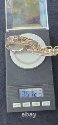 Native American Navajo Women's 925 Sterling Silver Kokopelli Flute Player Watch