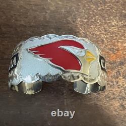 Native American Navajo Women's Bracelet Arizona Cardinals Cuff #A Handmade NFL