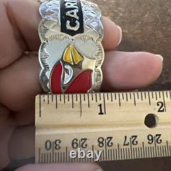 Native American Navajo Women's Bracelet Arizona Cardinals Cuff #A Handmade NFL
