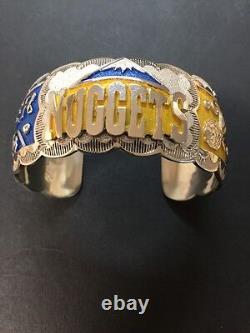Native American Navajo Women's Bracelet Denver Nuggets Cuff Handmade Work #2
