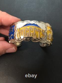 Native American Navajo Women's Bracelet Denver Nuggets Cuff Handmade Work #2