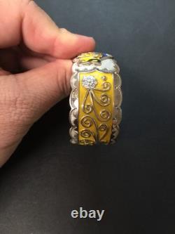 Native American Navajo Women's Bracelet Denver Nuggets Cuff Handmade Work #2