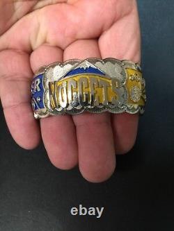 Native American Navajo Women's Bracelet Denver Nuggets Cuff Handmade Work #2