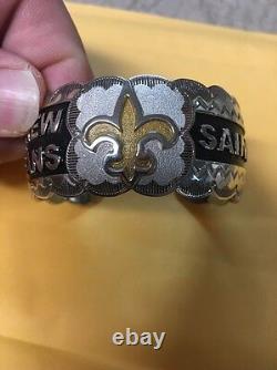 Native American Navajo Women's Bracelet New Orleans Saints Cuff # 1 Stunning