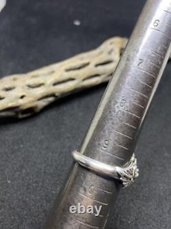 Native American Navajo black onyx Sterling Silver Ring Size 9.5