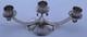 Native American, Navajo Hand Stamped Sterling Silver Candelabra 3 Candle Holder